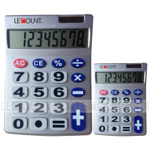 8 Digits Dual Power Big Key Medium Size Desktop Calculator (LC286)